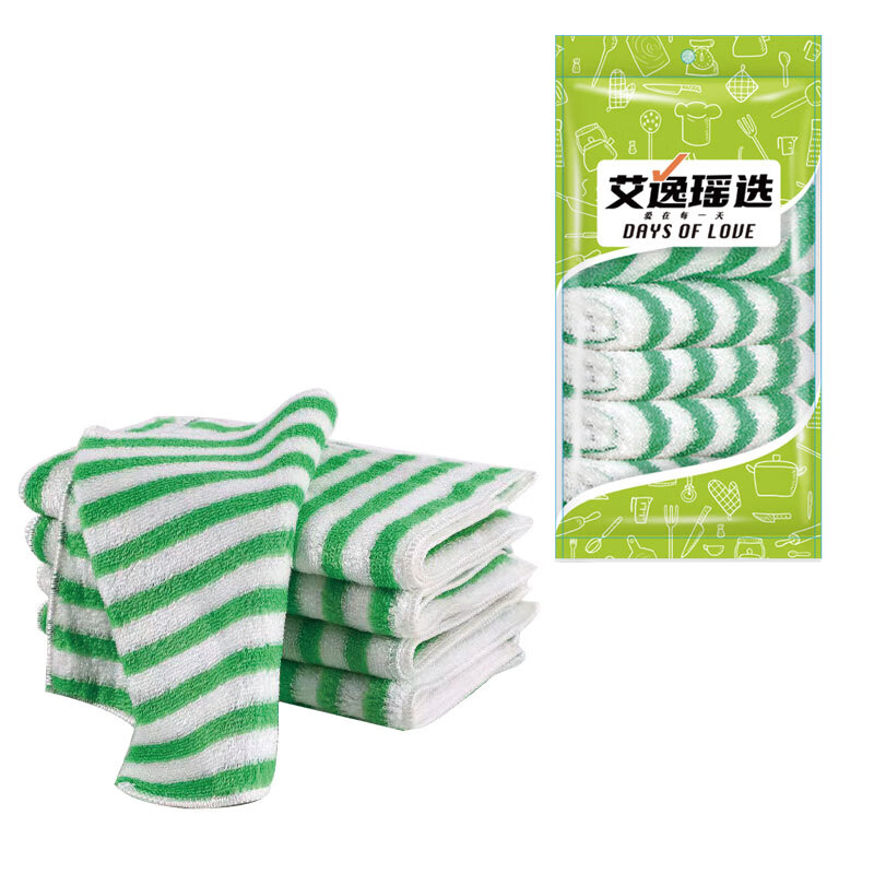艾逸瑶选 JQ-0112 逸洁纤维去油抹布 18*23cm 5片/袋 （单位：袋） 新老包装随机发货 