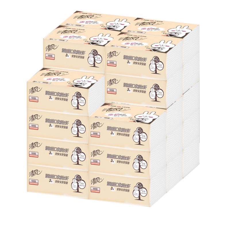 清风（kyfen） 萌宠系列 亲肤抽纸 100抽/包 27包/箱（单位：箱）