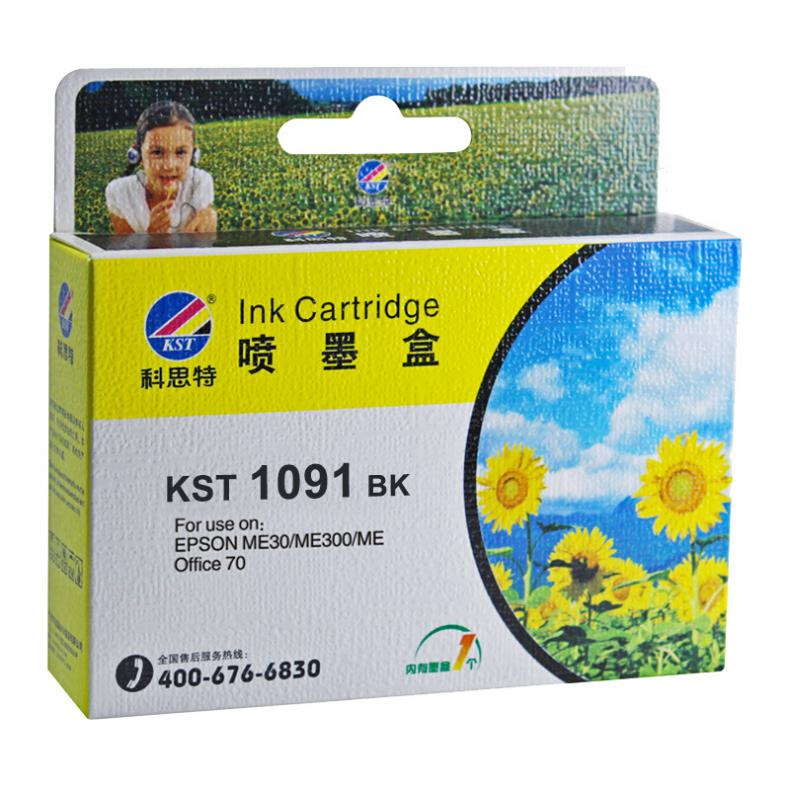 科思特（KST） K T1091 墨盒 14ml （单位：个） 适用爱普生ME30/ME70/ME80W/ME1100/ME360/ME510/ME520/650FN/700FW 黑色
