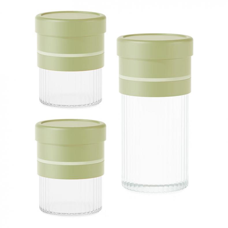 艾逸瑶选 CJ-21075 晶萃系列百变储物罐3件套 储物罐500ml*2/储物罐1000ml*1 （单位：套）  