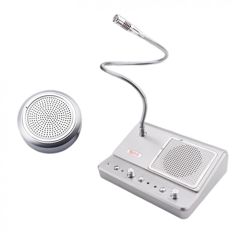 德顺（DESHUN） DS-996 窗口对讲机 含4W塑料圆形分机（单位：套） 银色