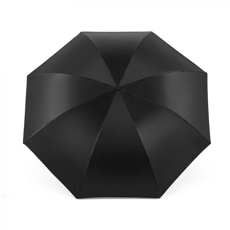 天堂（tiantang） 34156E 全遮光黑丝黑胶三折晴雨伞 57cm*8K（单位：把） 黑色