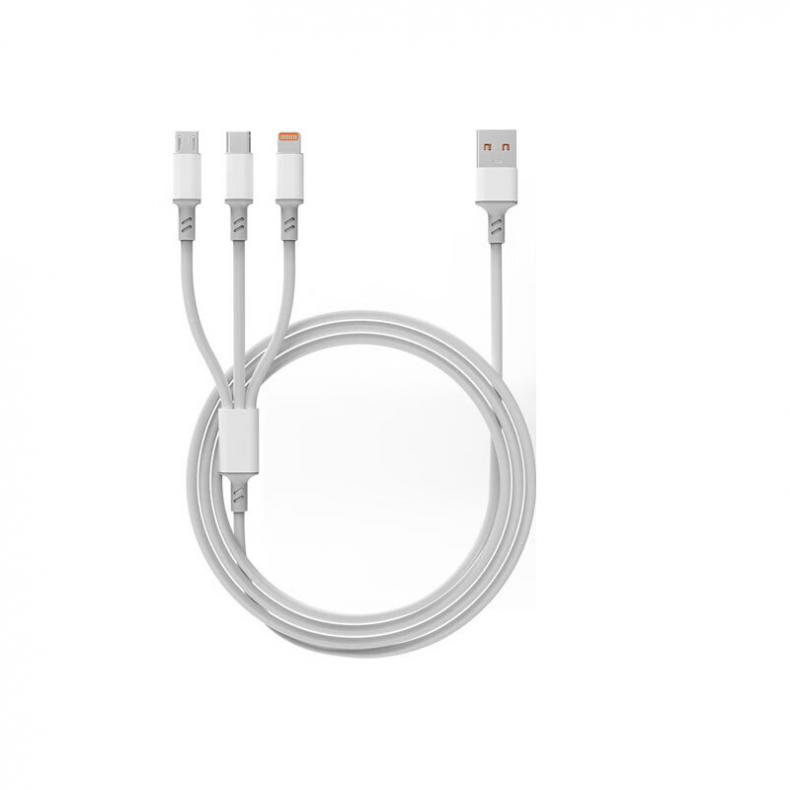 艾逸瑶选 SM-9033 菲斯特一拖三快速充电线 1.2m （单位：根）  白色