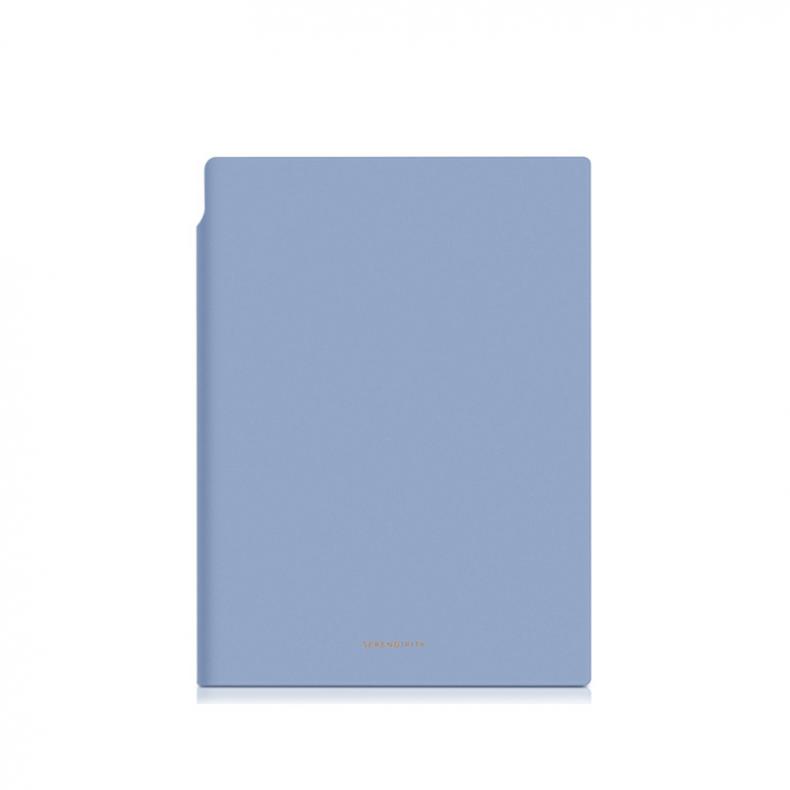 得力（deli） 22290 U型笔插皮面本 A5 112张（单位：本） 蓝色