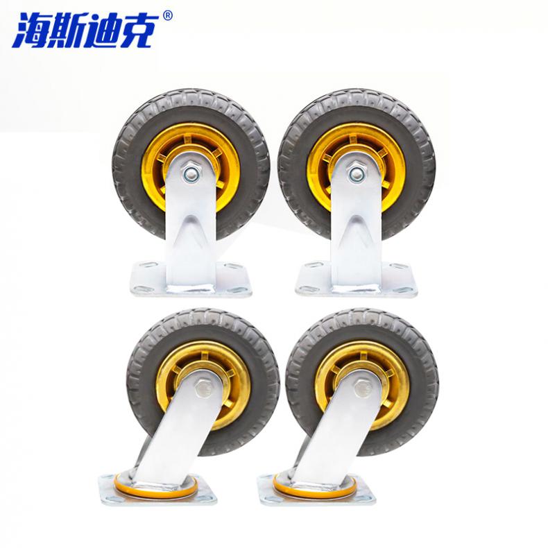 海斯迪克 GN-41 工业重型高弹力低噪橡胶脚轮 6寸 2定2万（单位：组）