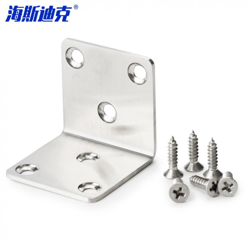 海斯迪克 gnjz-1014 不锈钢L型直角角码 6孔 40*40mm 厚2mm 16个/组（单位：组）