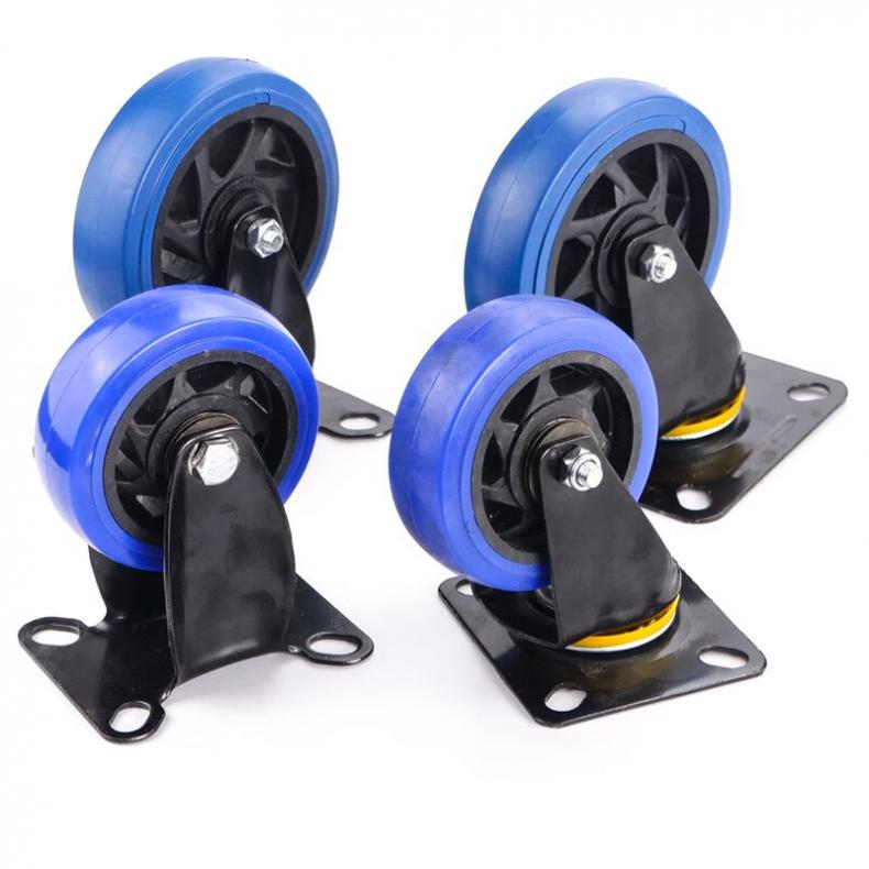 海斯迪克 GN-40 平板车脚轮 轻音通花 4寸 2定2万（单位：组）