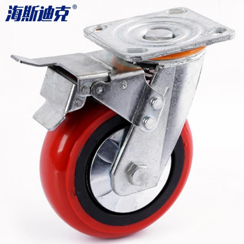 海斯迪克 gnjz-7028 塑芯韩式脚轮 刹车轮 6寸（单位：个）