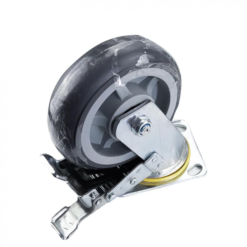 海斯迪克 gnxy-507 TPR橡胶脚轮 刹车轮 4寸（单位：个）