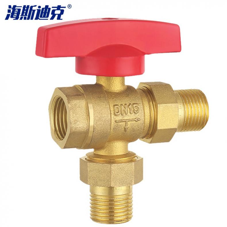 海斯迪克 HKY-63 黄铜三通暖气调节阀 DN15（单位：个）