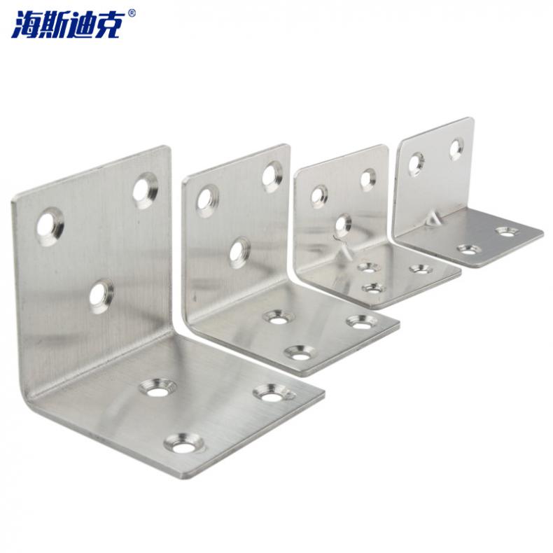 海斯迪克 gnjz-1014 不锈钢L型90度直角角码 6孔 30*38mm 厚1.2mm 30个/组（单位：组）