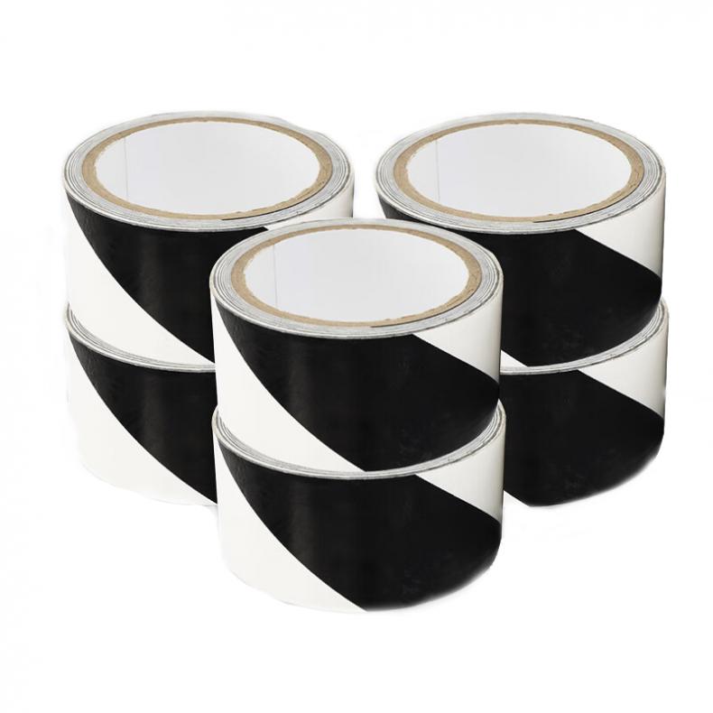 海斯迪克 HKJD-4 警示胶带 4.8cm*16y/卷 6卷/组（单位：组） 黑白