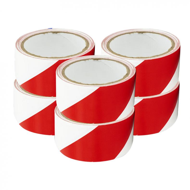 海斯迪克 HKJD-4 警示胶带 4.8cm*16y/卷 6卷/组（单位：组） 红白