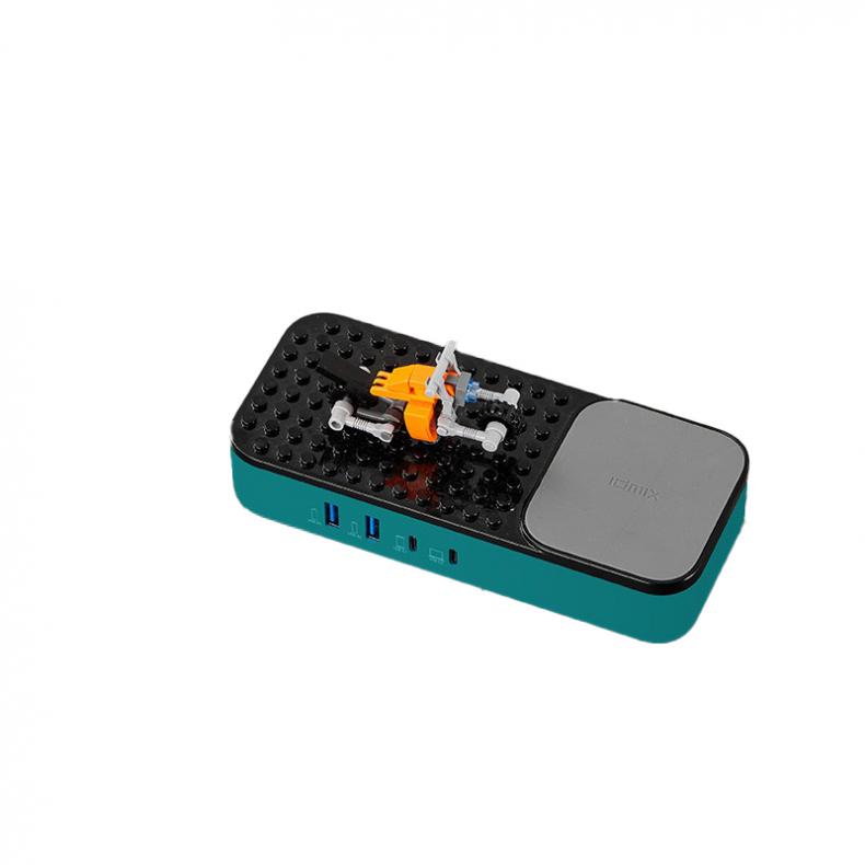 IDMIX P65 Pro 酷玩多功能桌面充电器 65W（单位：个） 灰黑蓝