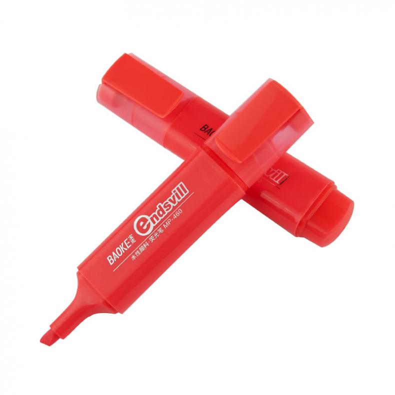 宝克（BAOKE） MP460 荧光笔 红色 小双头（单位：支） 红色