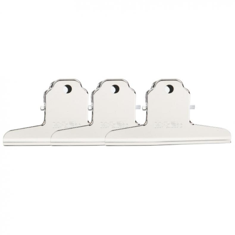 晨光（M&G） ABS92638 山形票夹 102mm 3个/袋 （单位：袋）  银色