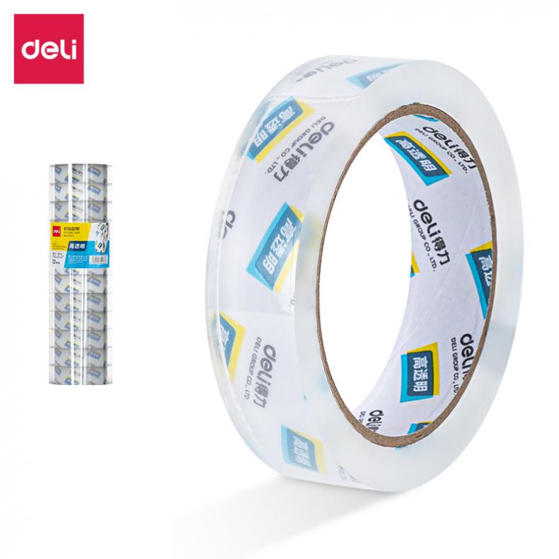 得力（deli） 30133 封箱胶带 12.00 个/筒 24mm*60y（单位：筒） 高透