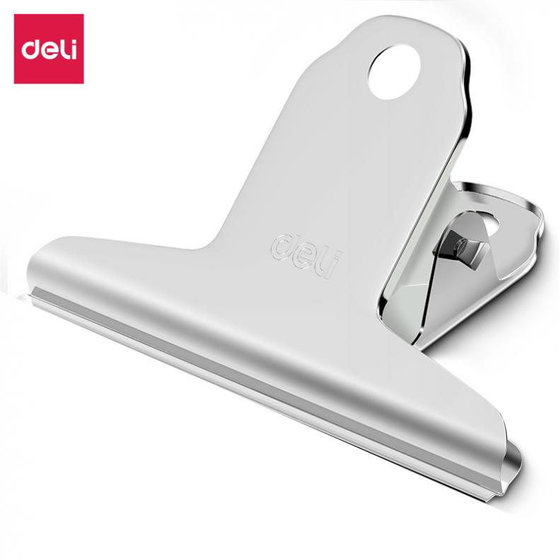 得力（deli） 9533 76mm 山形铁票夹 4个/包（单位：包） 银色