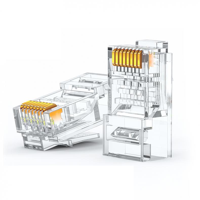 胜为（shengwei） RC-5100 六类非屏蔽水晶头 100个/包 （单位：包）  透明