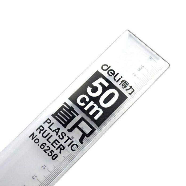 得力（deli） 6250 直尺 50cm（单位：把） 透明
