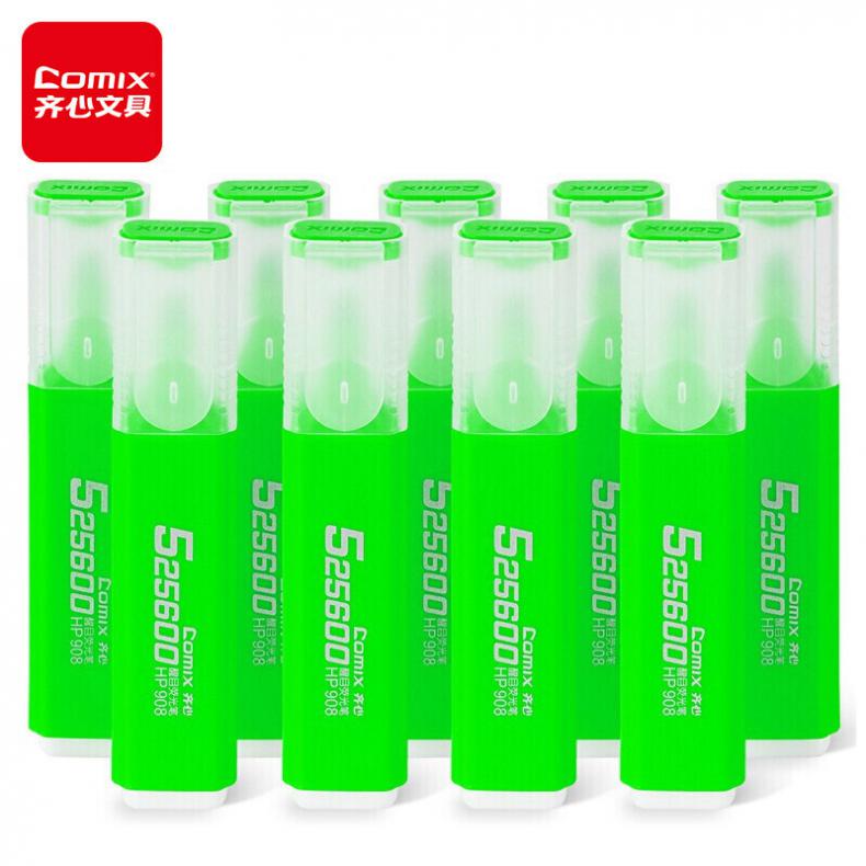 齐心（COMIX） HP908-绿 醒目荧光笔 10.00 支/盒 1-5mm（单位：盒） 绿