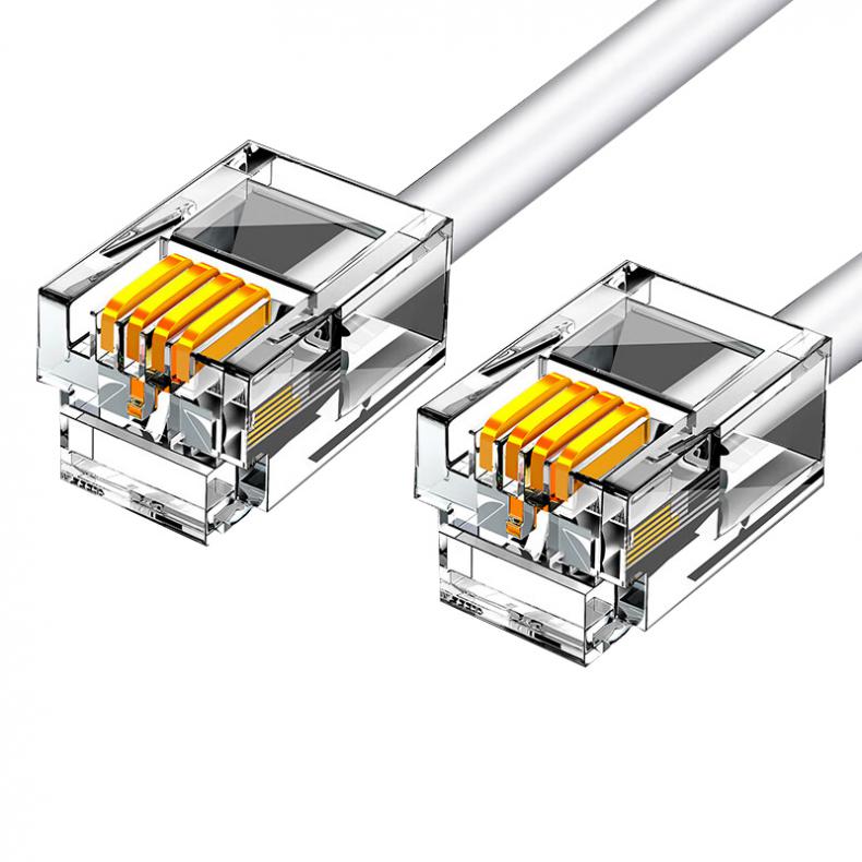 山泽（SAMZHE） DH-4020L 4芯多股6P4C纯铜电话线 20.00 米/根（单位：根） 白色