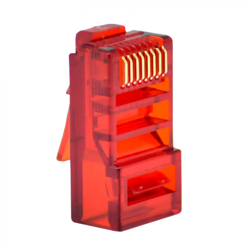 酷比客（L-CUBIC） LCLNC5PLUGRD 8P8C 超五类 网络水晶头 100个/包（单位：包） 透明红