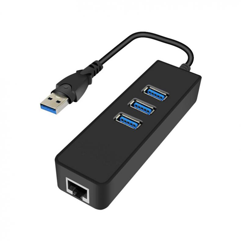 酷比客（L-CUBIC） LCCPU33L USB分线器 3口 带网口（单位：个） 黑色