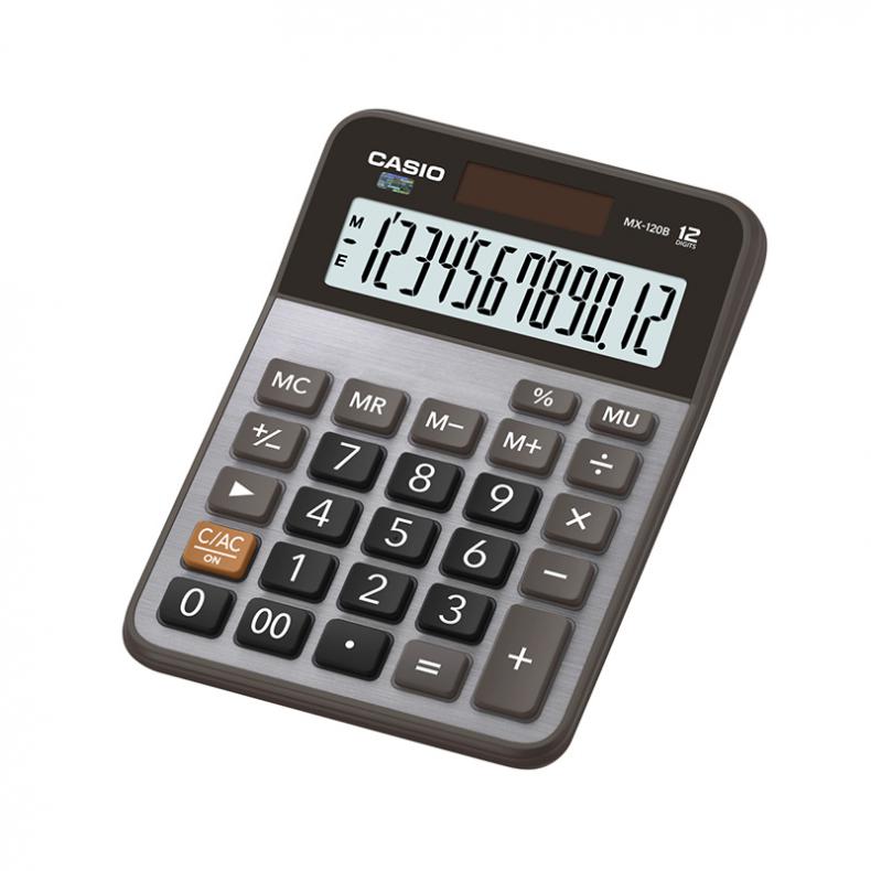 卡西欧(CASIO) MX-120B 计算器 日常商务优智系列小型（单位：台） 灰色