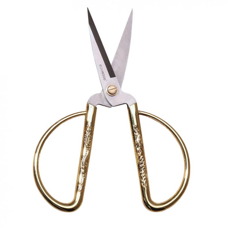 三木（SUNWOOD） 91125 剪刀 128mm不锈钢龙凤呈祥居家剪彩（单位：把） 黄色