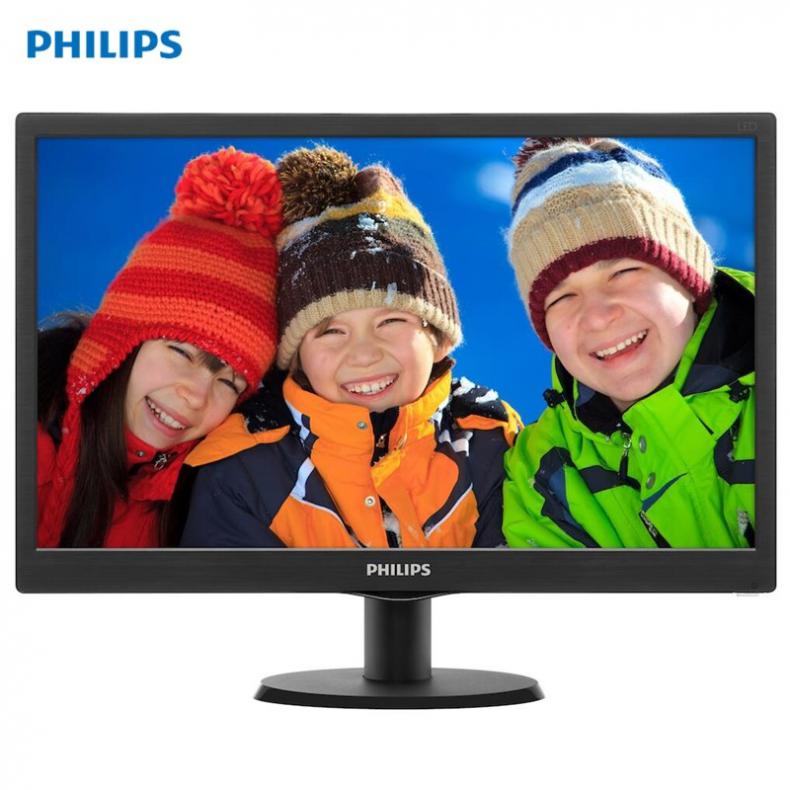 飞利浦（PHILIPS） 163V5LSB2 15.6英寸 LED技术 VGA接口 支持壁挂 电脑显示器（单位：台） 黑色