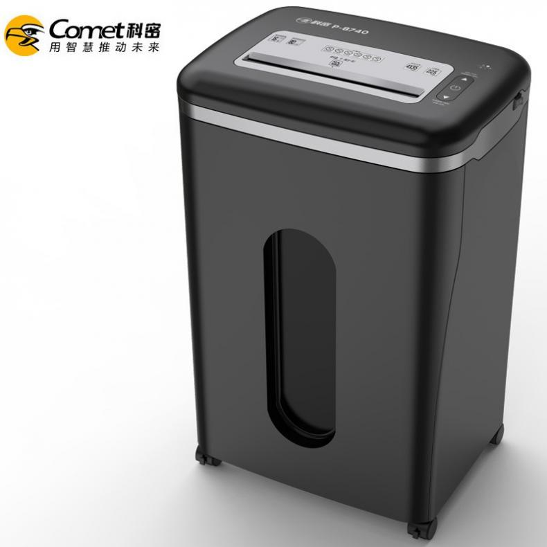 科密(comet) P-8740 碎纸机 单次16张 4*35mm 31L （单位：台） 黑色