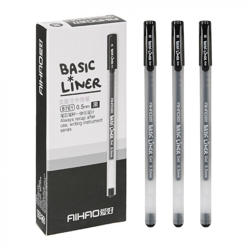 爱好（AIHAO） AH8761 贝思兰中性笔 12.00 支/盒（单位：盒） 黑色