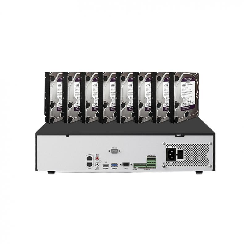 海康威视（HIKVISION） DS-8832N-R8 满配32个摄像头带4TB硬盘 录像机（单位：台） 黑色