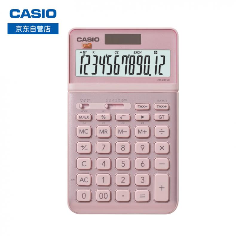卡西欧（CASIO） JW-200SC-PK stylish时尚 计算器（单位：台） 璨光粉