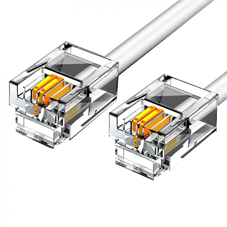 山泽（SAMZHE） DH-2015L 2芯多股6P2C纯铜电话线 15米/根（单位：根） 白色