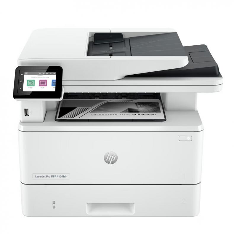 惠普（HP） LaserJet Pro MFP 4104fdn A4高速黑白激光打印机 40页/分钟 （单位：台）  白色