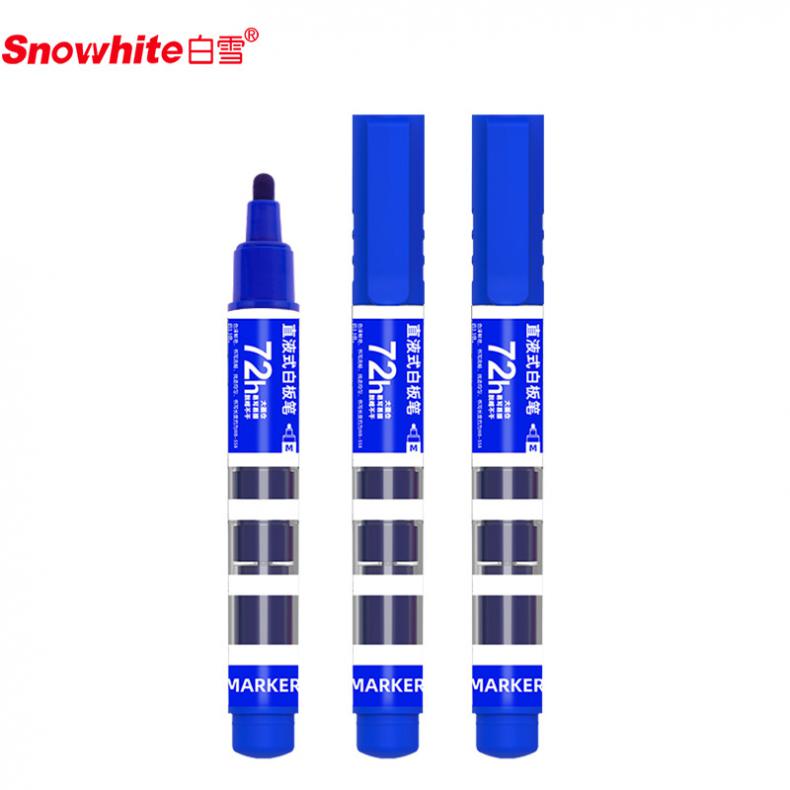 白雪（SnowhiTe） WB588 直液式白板笔 8支/盒 （单位：盒）  蓝色