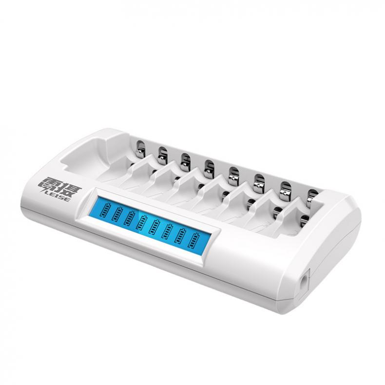 雷摄（LEISE） LS-C818A 液晶显示充电器 八槽 （单位：个）  白色