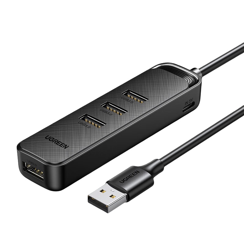 绿联（UGREEN） 20487 分线器 4口USB3.0分线器1米 （单位：个）  