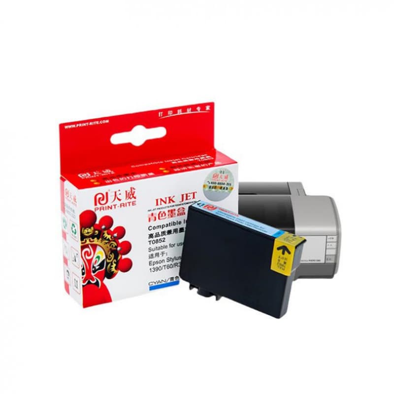 天威（PrintRite） T0852 85N墨盒 750页 （单位：盒） 适用爱普生EPSON 1390 T60 R330打印机 青色