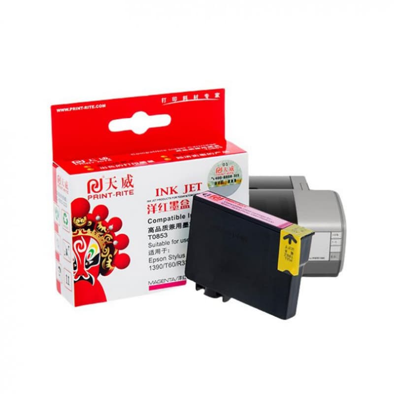 天威（PrintRite） T0853 85N墨盒 750页 （单位：盒） 适用爱普生EPSON 1390 T60 R330打印机 红色