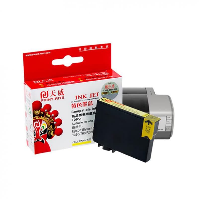 天威（PrintRite） T0854 85N墨盒 750页 （单位：盒） 适用爱普生EPSON 1390 T60 R330打印机 黄色