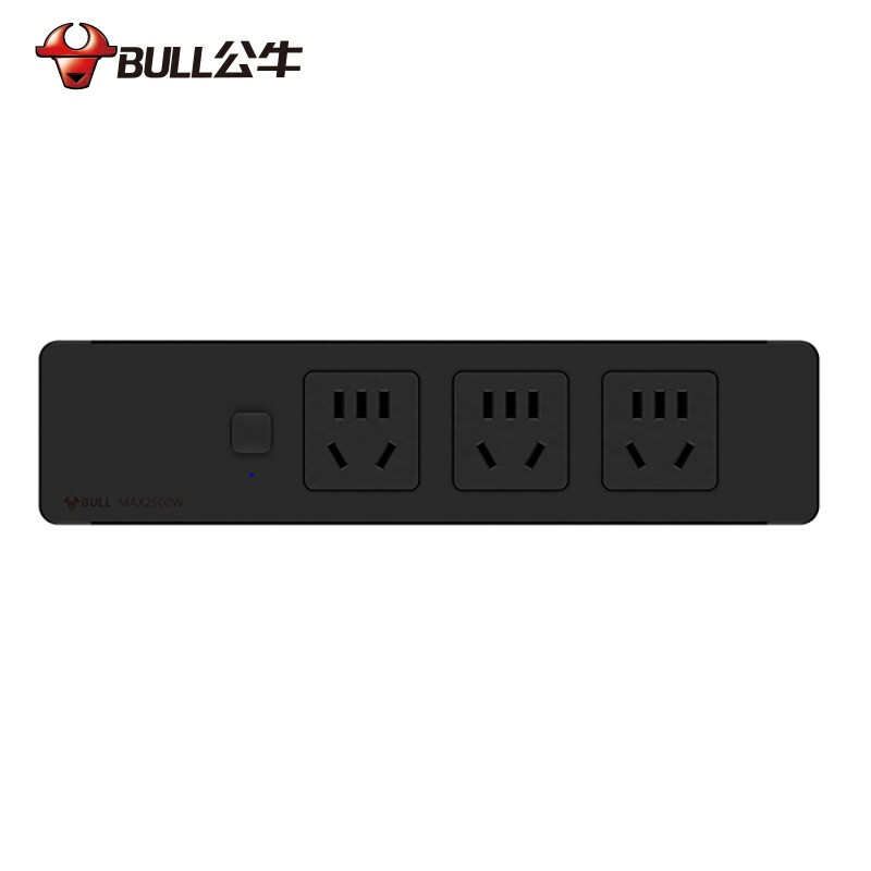 公牛（BULL） GNQ-Q1031H 嵌入式插座 3位总控1.8米 （单位：个） 黑色