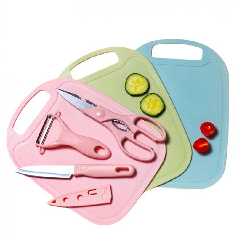 惠寻 HXCD-2306009 不锈钢水果刀剪套装 四件套（单位：套） 绿色