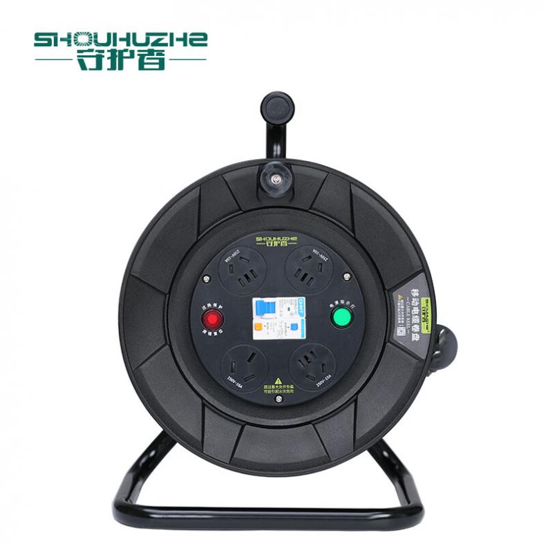 守护者（SHOUHUZHE） S27016C3 移动电缆盘电源盘 220V~250V-3*1.5mm²*30米（单位：个） 3位10A5孔+1位16A3孔 黑色