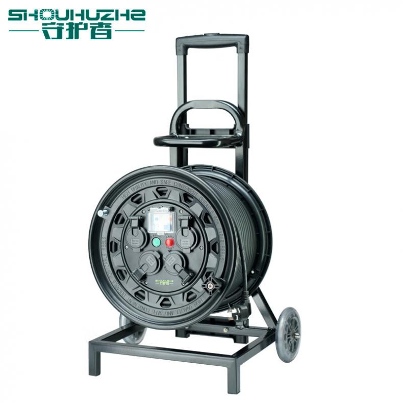守护者（SHOUHUZHE） SC33016B5 移动电缆盘电源盘 220V~250V-2*2.5mm&sup2;*50米（单位：个） 3位10A5孔+1位16A3孔 黑色