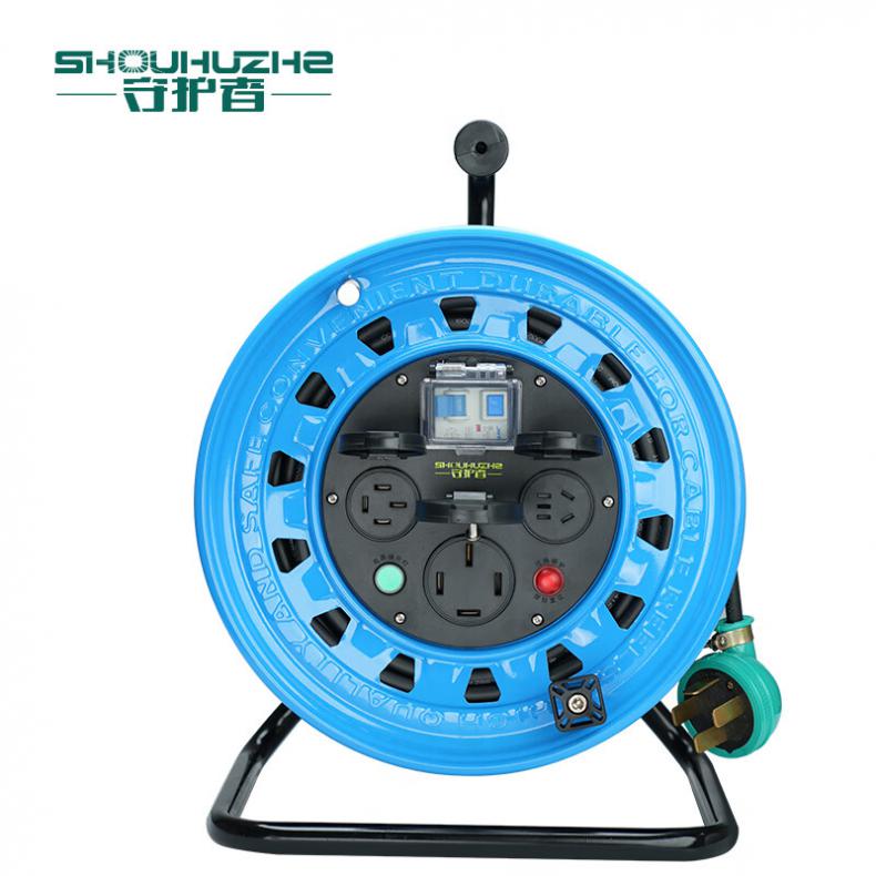 守护者（SHOUHUZHE） T33025G5 移动电缆盘电源盘 380V~400V-3*2.5mm²+1*1.5mm²*50米（单位：个） 1位25A4孔+1位16A四孔+1位10A5孔 蓝色