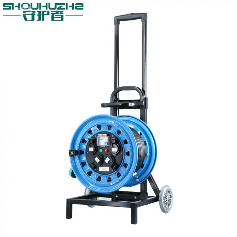 守护者（SHOUHUZHE） TC33016D5 移动电缆盘电源盘 220V~250V-3*2.5mm&sup2;*50米（单位：个） 3位10A5孔+1位16A3孔 蓝色