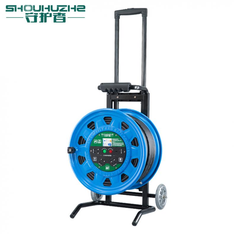 守护者（SHOUHUZHE） TC39010E5 移动电缆盘电源盘 220V~250V-3*4mm²*50米（单位：个） 3位10A5孔+1位16A3孔 蓝色